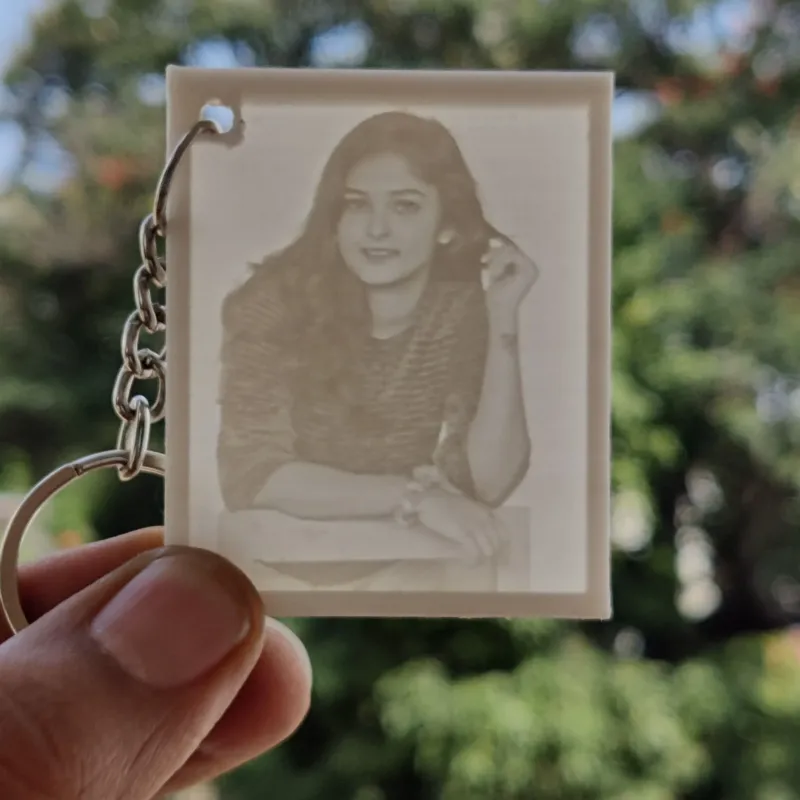3D Photo Reveal Keychain — another view